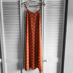 Aeropostale Burnt Orange Floral Maxi Dress